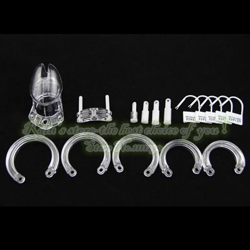 RainJack CB6000S Smaller Plastic Male Chastity Device For Men Transparent Dick Belt Penis Lock Sleeve Cock Cage Sex Toy | Красота и