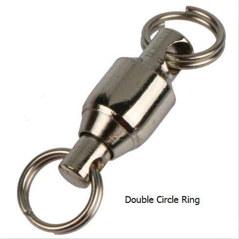 Double Ring Size 2 Goture 200 шт./лот шарикоподшипник поворотный с твердым кольцом DQZC нержавеющая сталь рыболовные Вертлюги рыболовные Крючки рыболовные аксессуары - Цвет: Double Ring Size 2