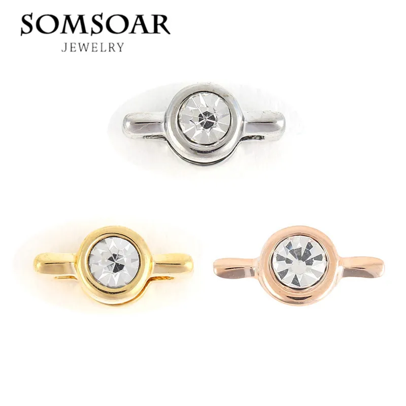 Somsoar ювелирный ободок Soliataire Charm подходит для кожаного обмоточного браслета 10
