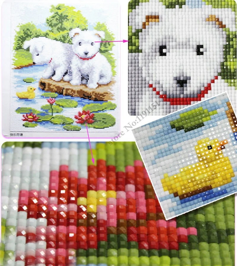 Стразы DIY пластиковые поделки алмазная лиса животные серия квадратная Алмазная