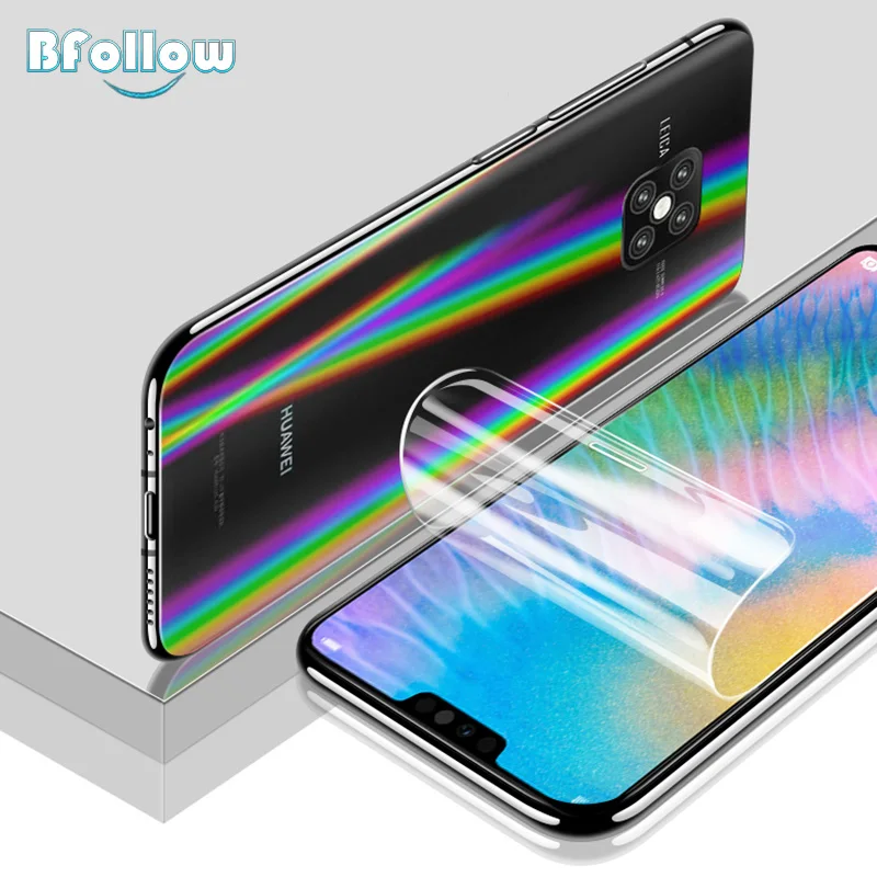BFOLLOW 5D Защита экрана для Huawei Mate 20/20 Pro/20 Lite/20X мягкий полный охват + Аврора задняя