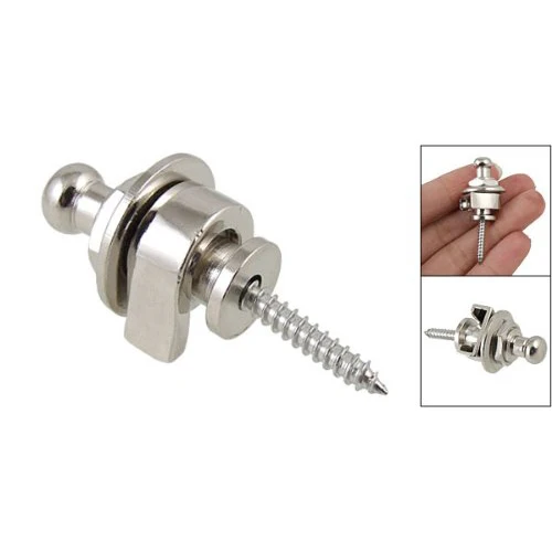 

Silver Tone Security Strap Lock Guitar Repair Parts New