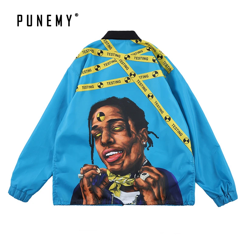 Мужская куртка в стиле хип-хоп винтажный уличный сверхразмерный ветрозащитный