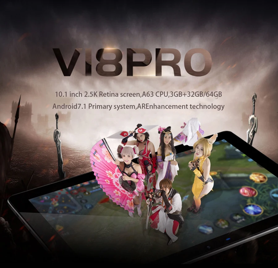 Новое поступление 10,1 ''ips Onda V18 Pro Android 7,0 Tablet PC 2560*1600 retina Экран Allwinner A63 4 ядра 3 Гб Ram, 32/64 ГБ Rom, определение