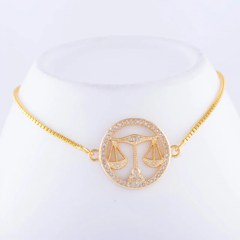 Модные ювелирные изделия винтажные циркониевые подвески-весы браслеты женские