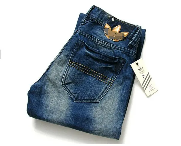 HOT! Free Shipping 100% Cotton slim western style Fashion hip hop pants/Blue jeans Trousers | Мужская одежда