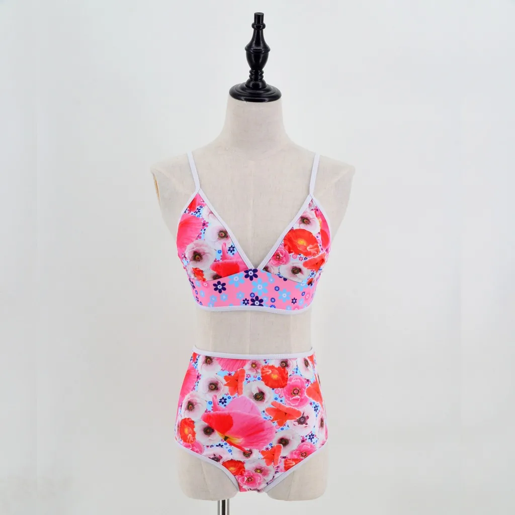 SAGACE комплект бикини в японском стиле с принтом купальник v образным вырезом bikinii
