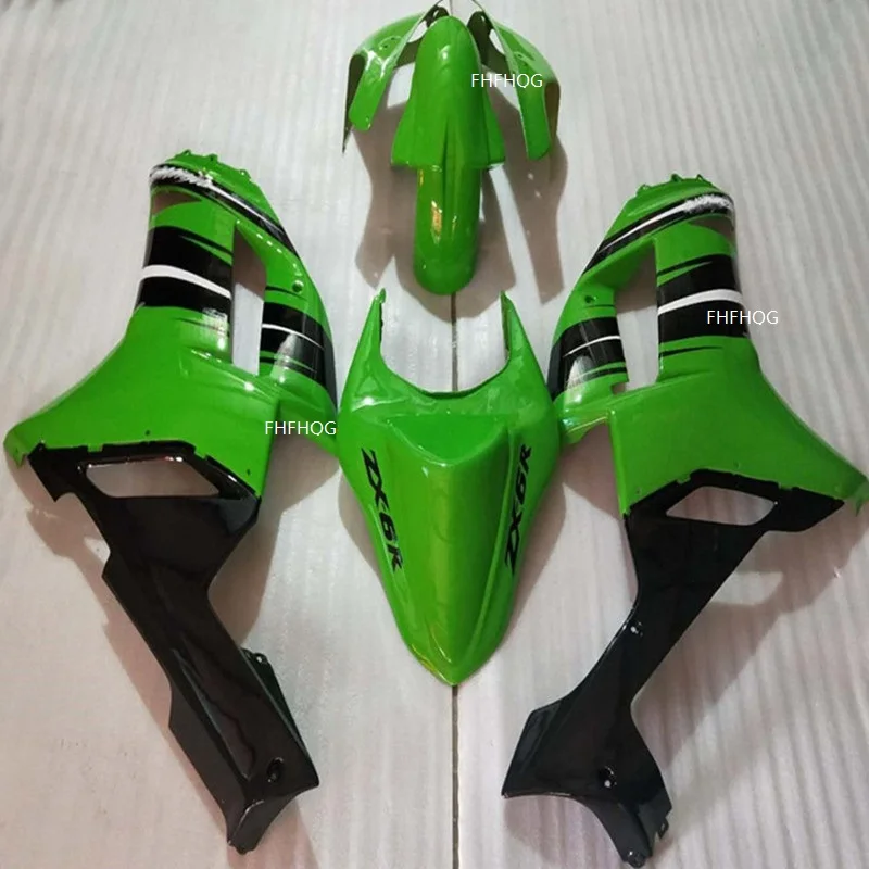 Обтекатели из АБС-пластика зеленые черные для мотоциклов ZX6R 636 07 08 2007 2008 Kawasaki Ninja