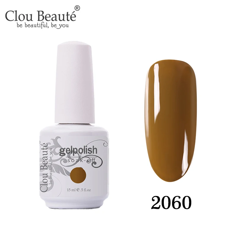 2060 Clou Beaute оливковый зеленый Цветной Гель-лак для ногтей Светодиодный УФ-гель для ногтей замачиваемый Гель-лак для ногтей маникюр Полупостоянный Vernis Гель-лак - Color: 2060
