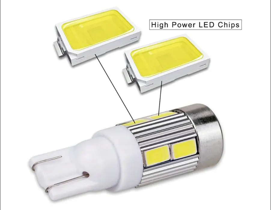 1x T10 194 192 921 супер яркий 10 SMD 5630 5730 СВЕТОДИОДНЫЙ Автомобильный парковочный