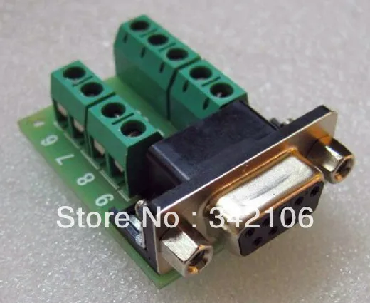Free Shipping!!! 5pcs RS232 DB9 to turn Terminal connector | Электронные компоненты и принадлежности