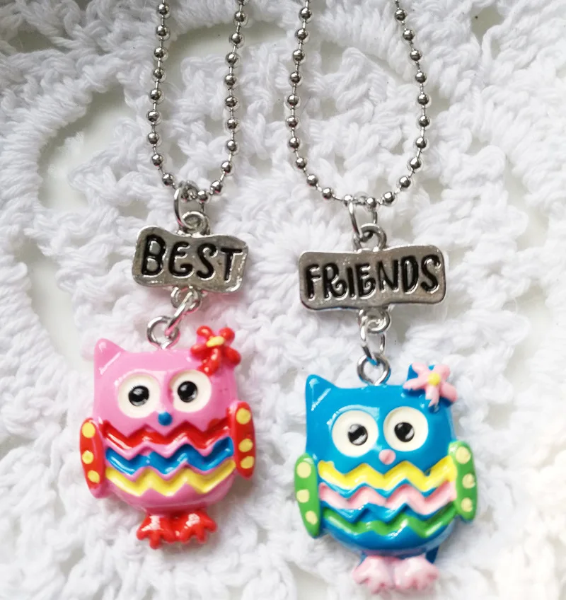 Подвеска с подвеской в виде совы Best Friends Forever BFF детское Очаровательное ожерелье