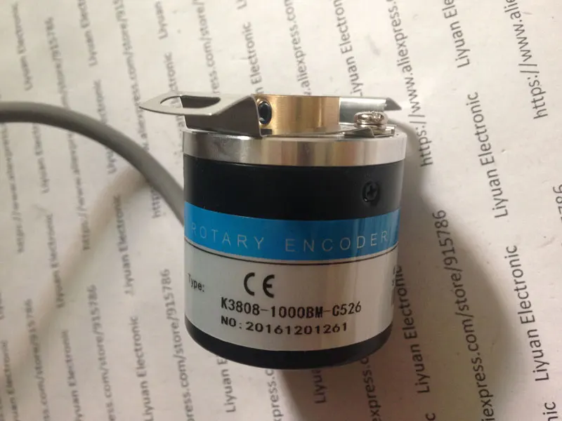 Free Shipping! 1pc Photoelectric rotary encoder hollow shaft ZKP3808 1000 pulse ABZ three phases 5-24V |