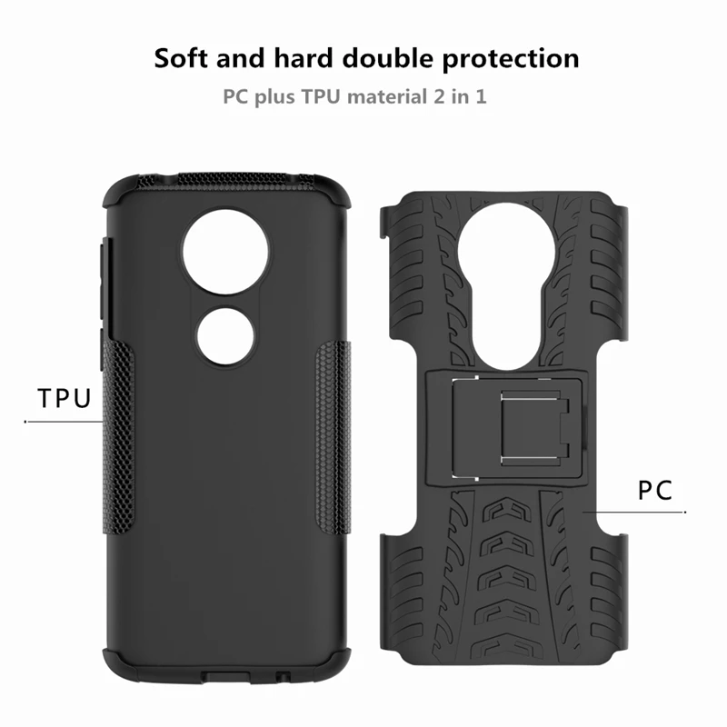 Гибридный Силиконовый чехол из поликарбоната и ТПУ для Motorola MOTO G4 G5 G6 G7 E4 E5 E6 C