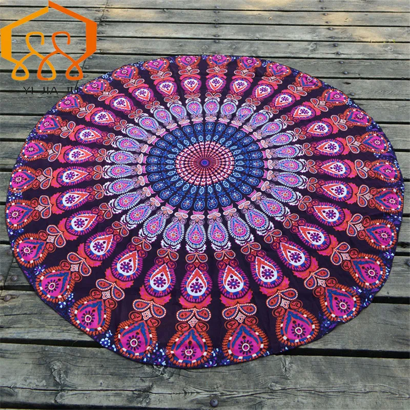 Round Beach Towel Female Shawl Decorated Towels Wall Hanging Bed Manta Yoga Mat Blanket Camping Mattress Sleeping Pad Tapestry |