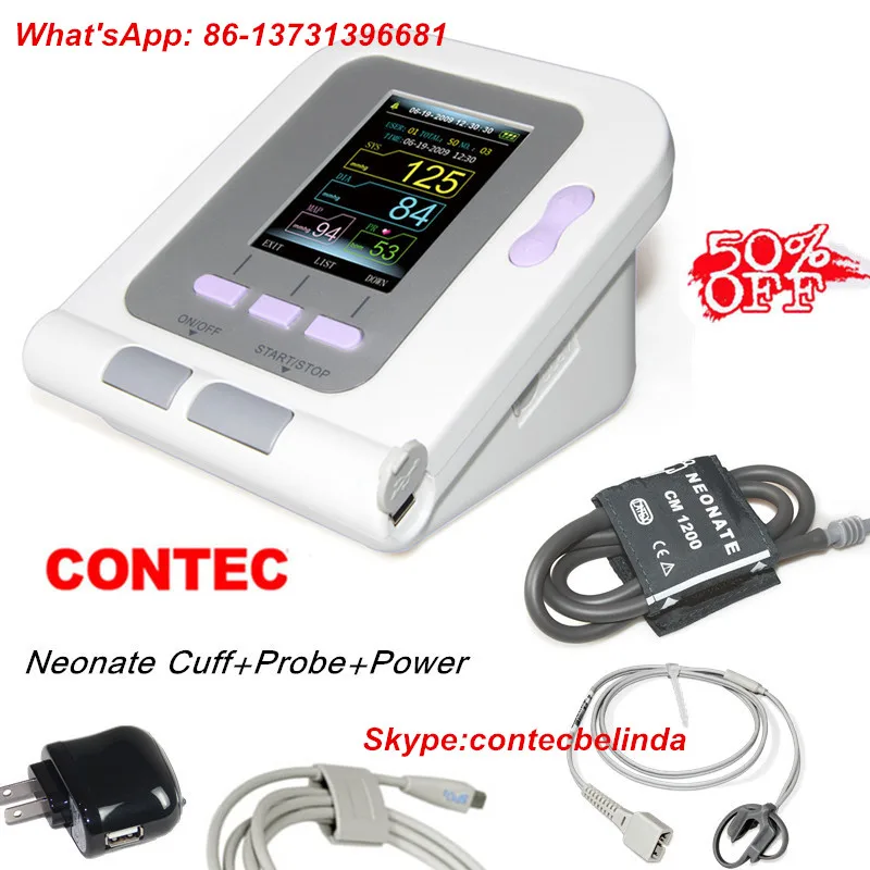 Цифровой монитор артериального давления CONTEC CONTEC08A + Новорожденные манжеты (6 11 см)