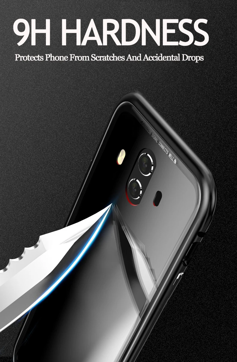 Магнитный адсорбционный чехол для huawei mate 10 Lite магнит закаленное стекло Pro задняя