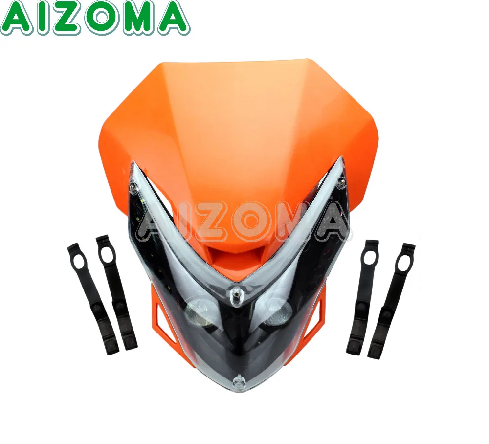 Фонарь для мотоцикла эндуро супермото H4 Головной фонарь маска Suzuki Honda Yamaha Kawasaki BMW |