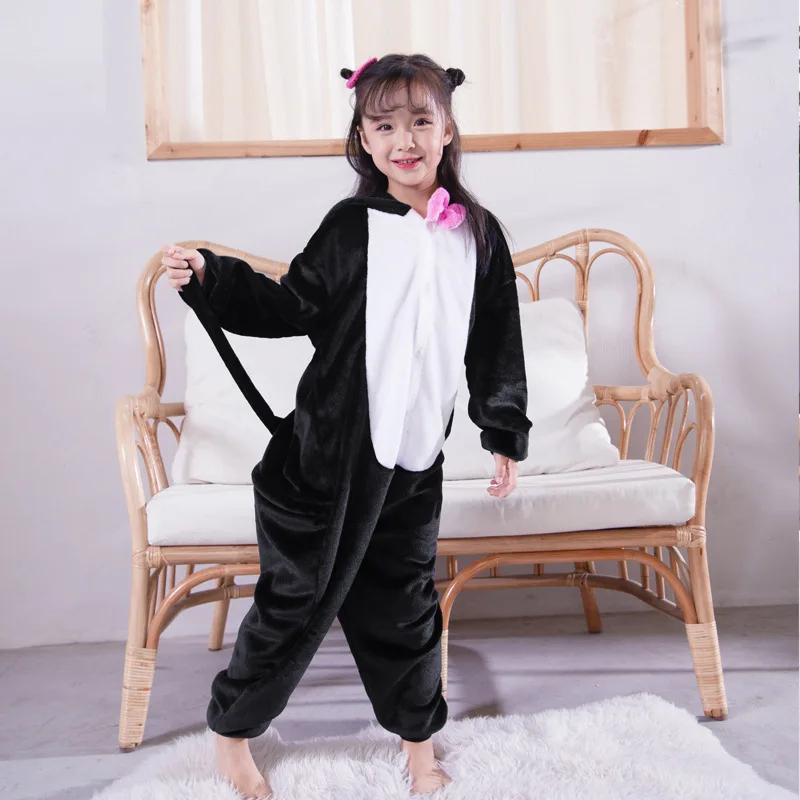 TUONXYE пижамы для девочек детская одежда милый кот Onesies Пижама малышей с