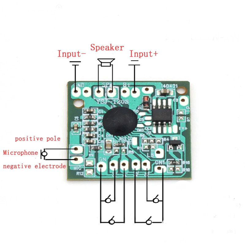 Обновление записи и записи IC чип звуковой модуль DIY наборы 30 секунд и 120 секунд записывающий модуль голоса