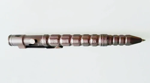 Online Titanium TC4 135Mm EDC Taktis Gel Pena 47G Dengan Bolt Action Desain Tombol 3 Silicon Nitride Manik-manik Atas Untuk Darurat Palu