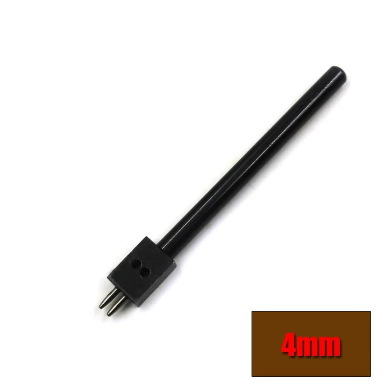 4mm 2hole 4, 5, 6, 8 мм расстояние кожаных Дырокол DIY ручной Перфорированный Круглый прошивка Дырокол Инструменты дырокол кожа Пробивной инструмент 2/4/6/отверстие - Цвет: 4mm 2hole