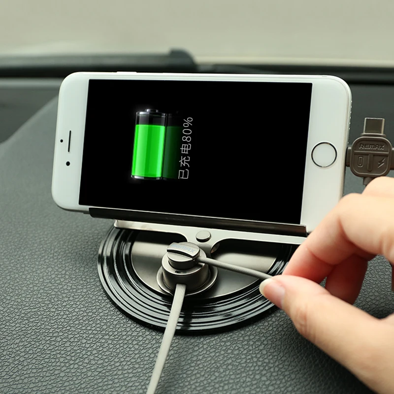 Универсальный автомобильный держатель для телефона remax с магнитным зарядным