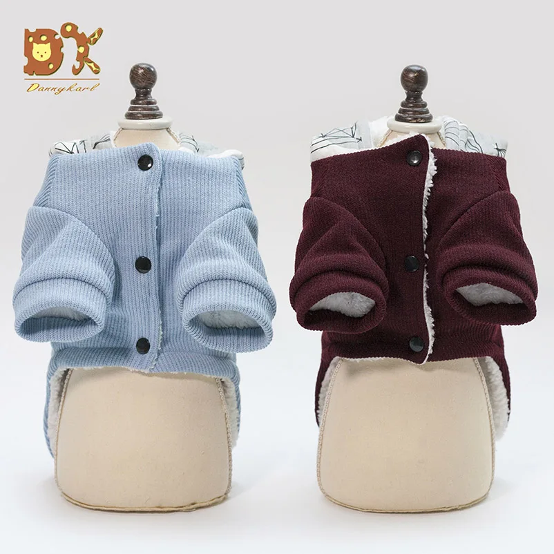 Хлопковое кашемировое теплое пальто из овечьей шерсти для собак Одежда домашних