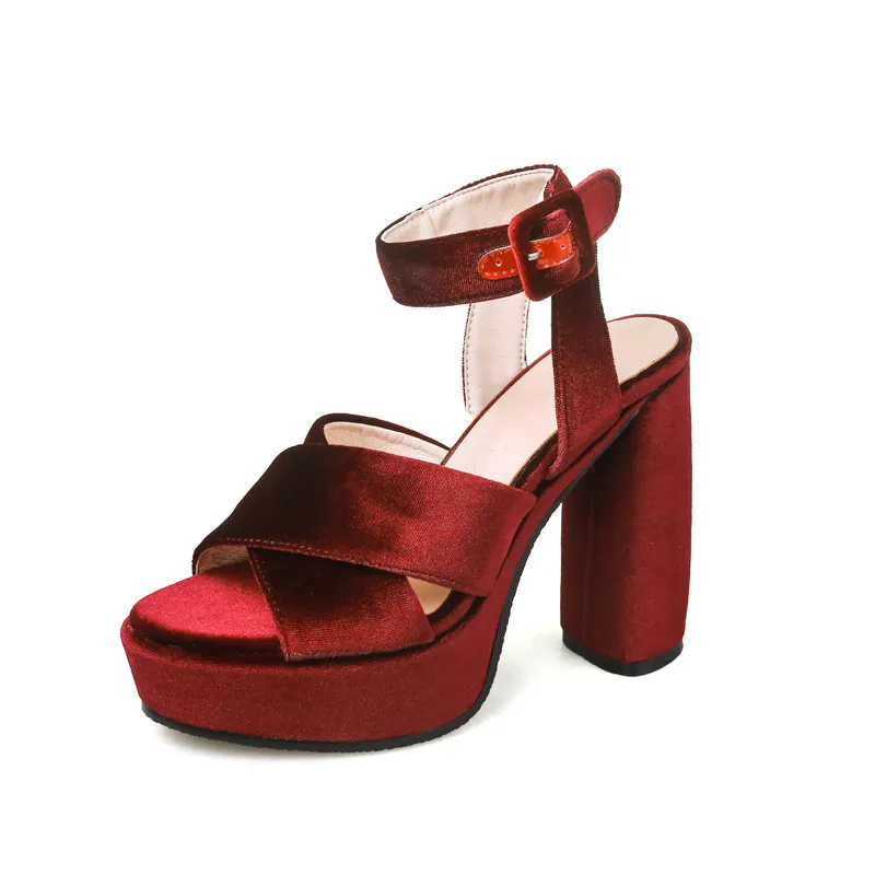 Женские босоножки на платформе летние бархатные сандалии платформе|sandals platform|women