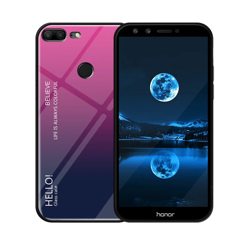 Чехол для Huawei Honor 9 Lite чехол 7X Nova 4 роскошное закаленное стекло силиконовая рамка