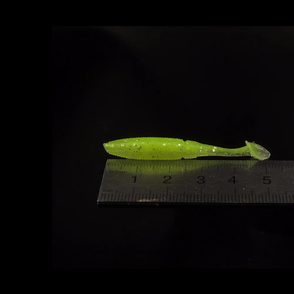 Мягкий Шад Прикормы весло хвост 5 см для Японии червя swimbait кремния резиновые