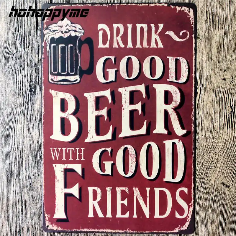 Vintage Tin Beer Signs - Antique Decorative Metal Plaques for Beer Carteles - Vintage Metal Plaque for Vintage Pub - 20*30cm Metal Vintage Pub Décor image 2