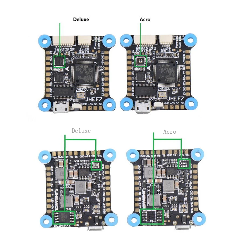 1 шт. JHEMCU Dual F7 управление полетом OSD BEC 5V 8V камера Acro/Deluxe для радиоуправляемых