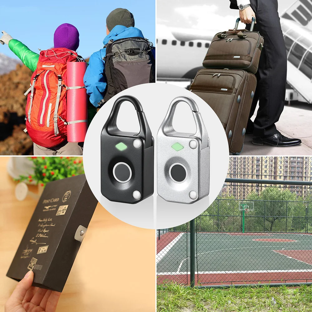 Мини замок отпечатков пальцев водонепроницаемый Противоугонный биометрический