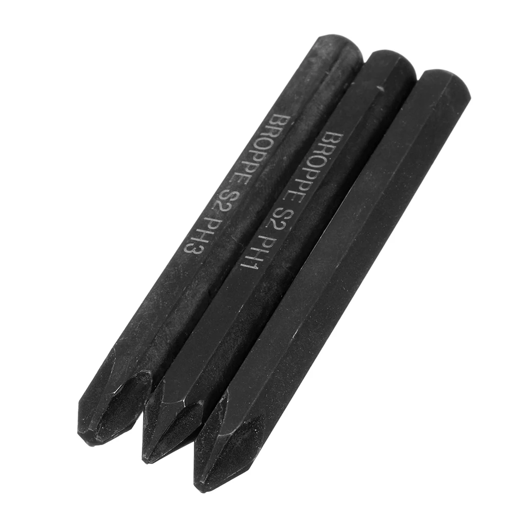 Магнитные насадки для отверток BROPPE PH1 PH2 PH3 Cross Impact S2 8 мм шестигранный хвостовик 80