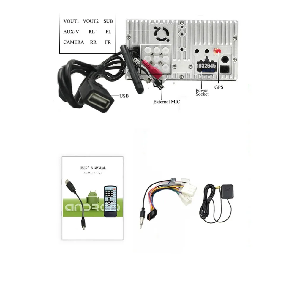 Бесплатная камера заднего вида 7 1 система 2 Din Toiyota DVD Android GPS навигация Bluetooth Corolla WiFi