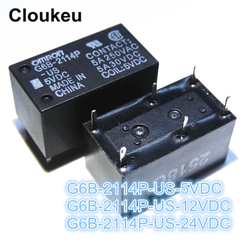 100Pcs Relay DIP6 G6B 2114P US 5VDC 12VDC 24VDC|Реле| |