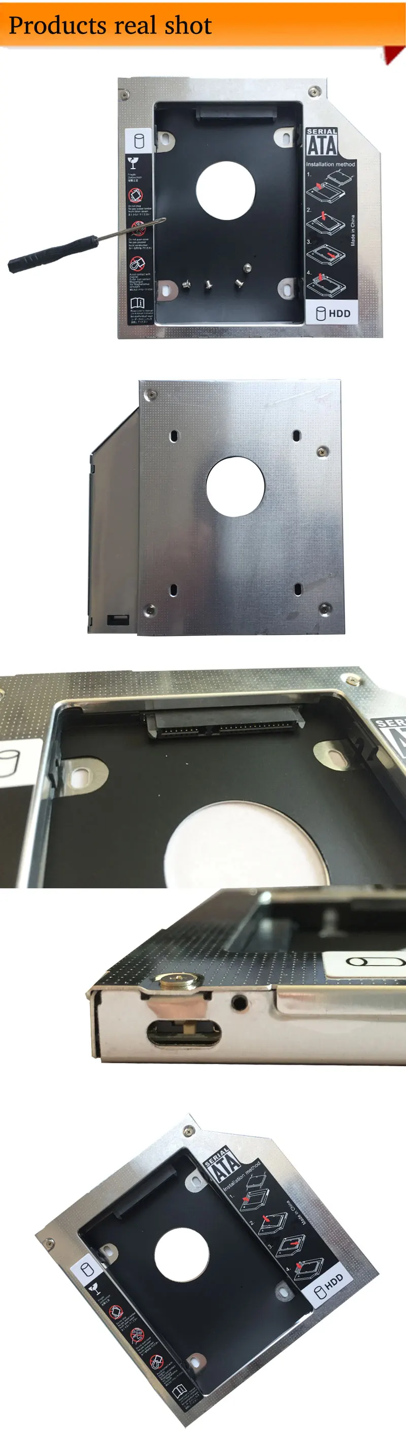 SATA 2-й жесткий диск HDD твердотельный диск Caddy адаптер для sony vaio SVF152 SVF15 FIT15 SVF153 SVF1541 SVF152A29V(подарочный оптический привод ободок