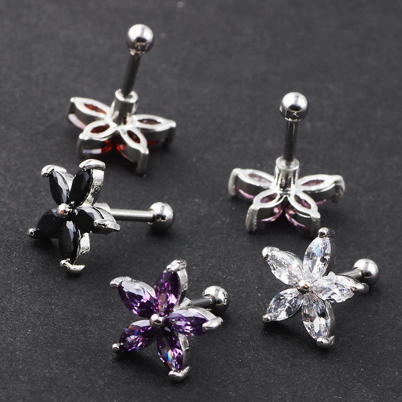 TianciFBYJS CZ серьга с короной Helix Tragus орбитальные шпильки для уха пирсинг 16 г новое