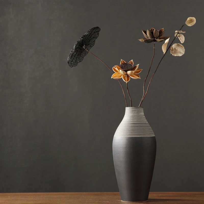 Nordic Creative Abstract ceramics vase tabletop large Handmade artwork Living room furnishings Arrangement home decor Vases | Дом и сад