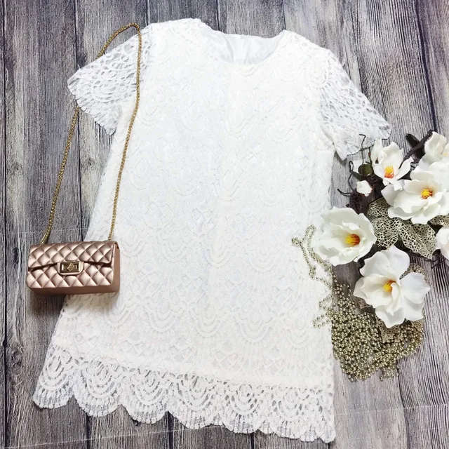 Queechalle белые элегантные открытые вечерние кружевное платье для девочек летние