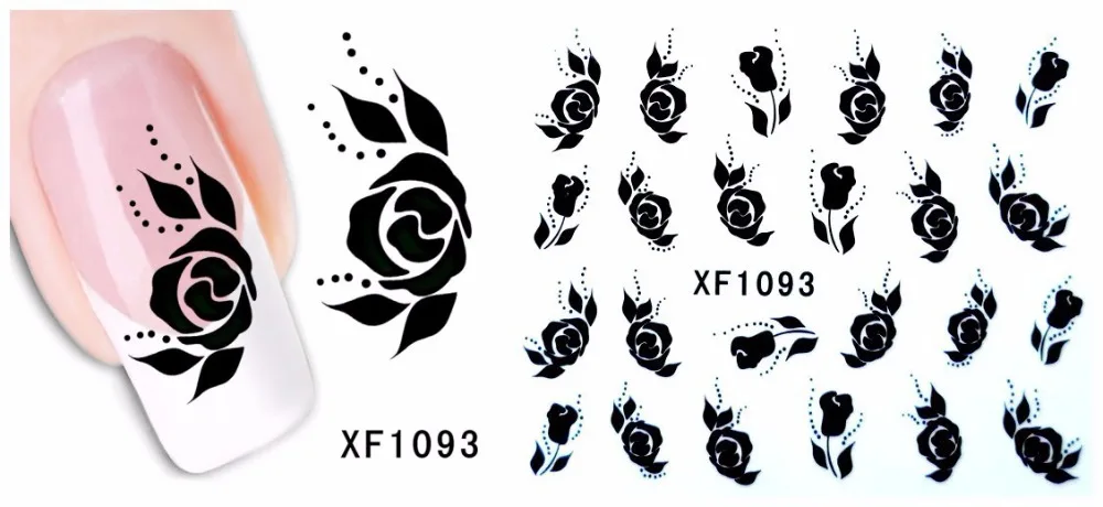 Mydytenle Ногтей Вода Татуировки Цветочным Узором Типсы Украшения Переноса Воды Nail Art