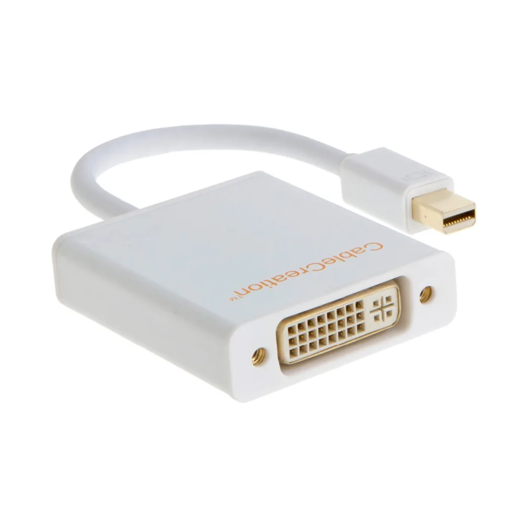 Кабель (активный) Mini Display Port (Порт Thunderbolt совместимый) к адаптеру DVI 15 см белый