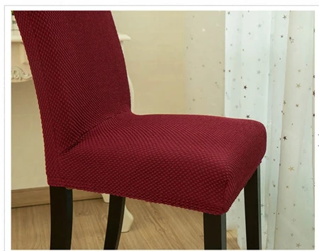 burgundy ROMANZO, плотная ткань, Красочные Универсальные чехлы на стулья из спандекса, чехлы для столовой, офиса, компьютерного покрытия, шезлонги - Цвет: burgundy