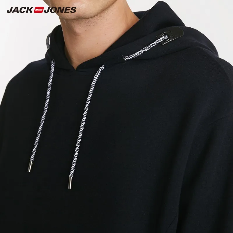 JackJones осень мужской тренд шнурок с Капюшоном Повседневный свободный свитер 218333542