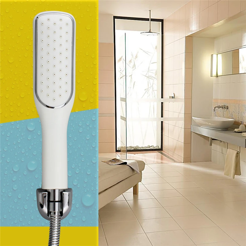 Белый ручной душ с дождевой насадкой квадратная водосберегающая высокого