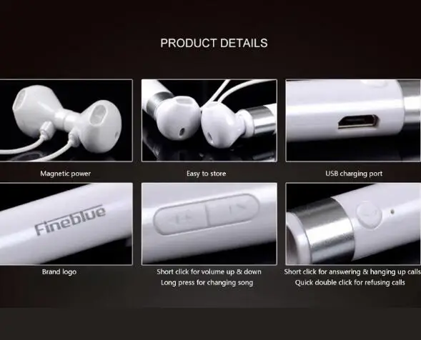 Fineblue оригинальный FD 600 гарнитура Bluetooth Беспроводной наушники NFC для iPhone 7 Samsung S7 Xiaomi
