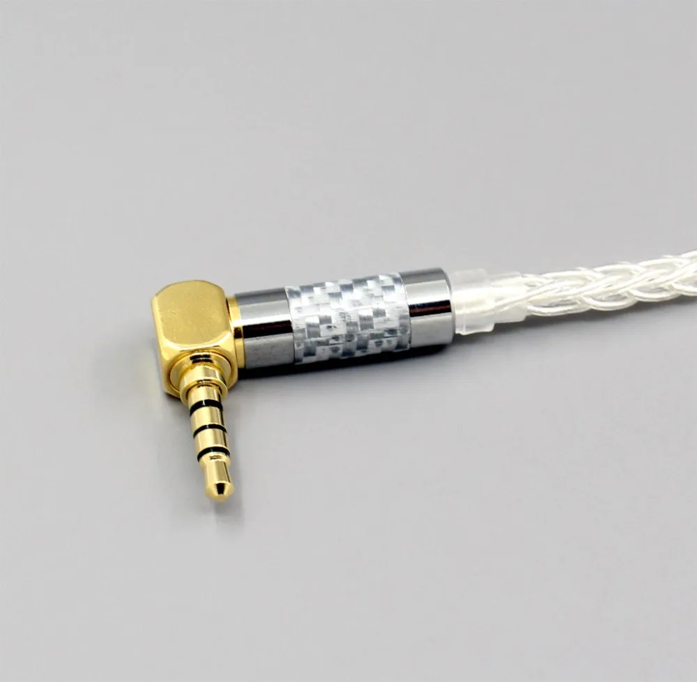 LN006430 99% чистого серебра 8 сердечника кабеля наушников кабель для Denon AH-D600 D7100 Hifiman Sundara Ананда HE1000se HE6se he400 final