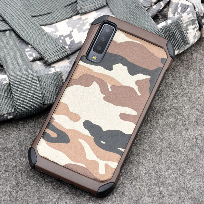 Армейский камуфляжный чехол для Samsung Galaxy A9S A9200 PC + TPU 2 в 1 Мягкий Силиконовый