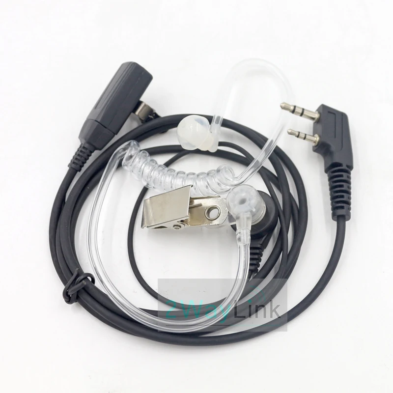 2 шт. акустическая трубка PTT Mic контакта наушники рация гарнитура для Kenwood TYT Baofeng bf